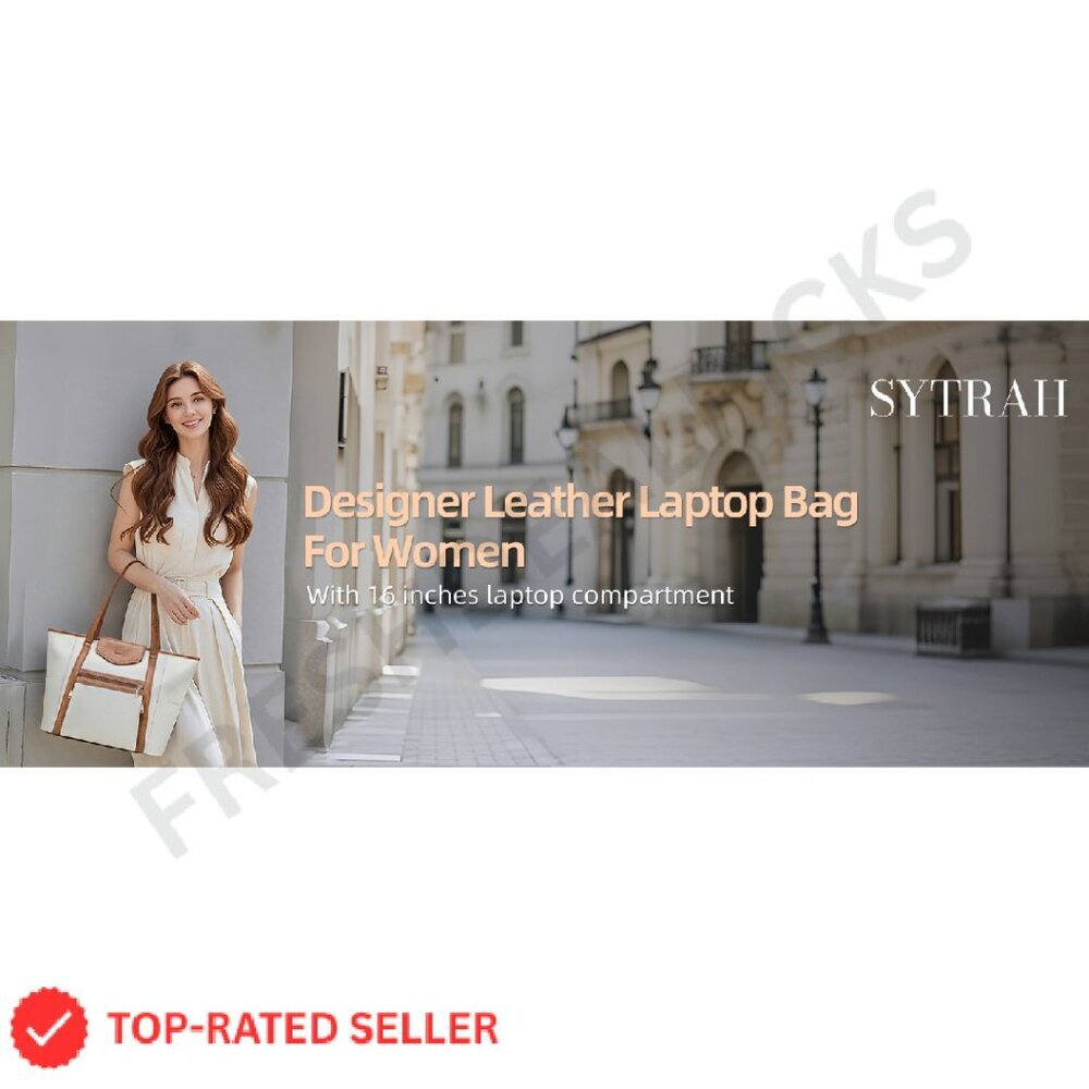 Convertible Leather Laptop Bag Elegant Retro Chic Work Travel Tote Backpack - Picture 8 of 8
